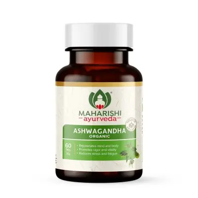 Ашваганда (Ашвагандха) Органик - органическая, Махариши Аюрведа (Ashwagandha Organic Maharishi Ayurveda) - устойчивость к стрессу, увеличивает физическую и умственную выносливость, 60 таб.